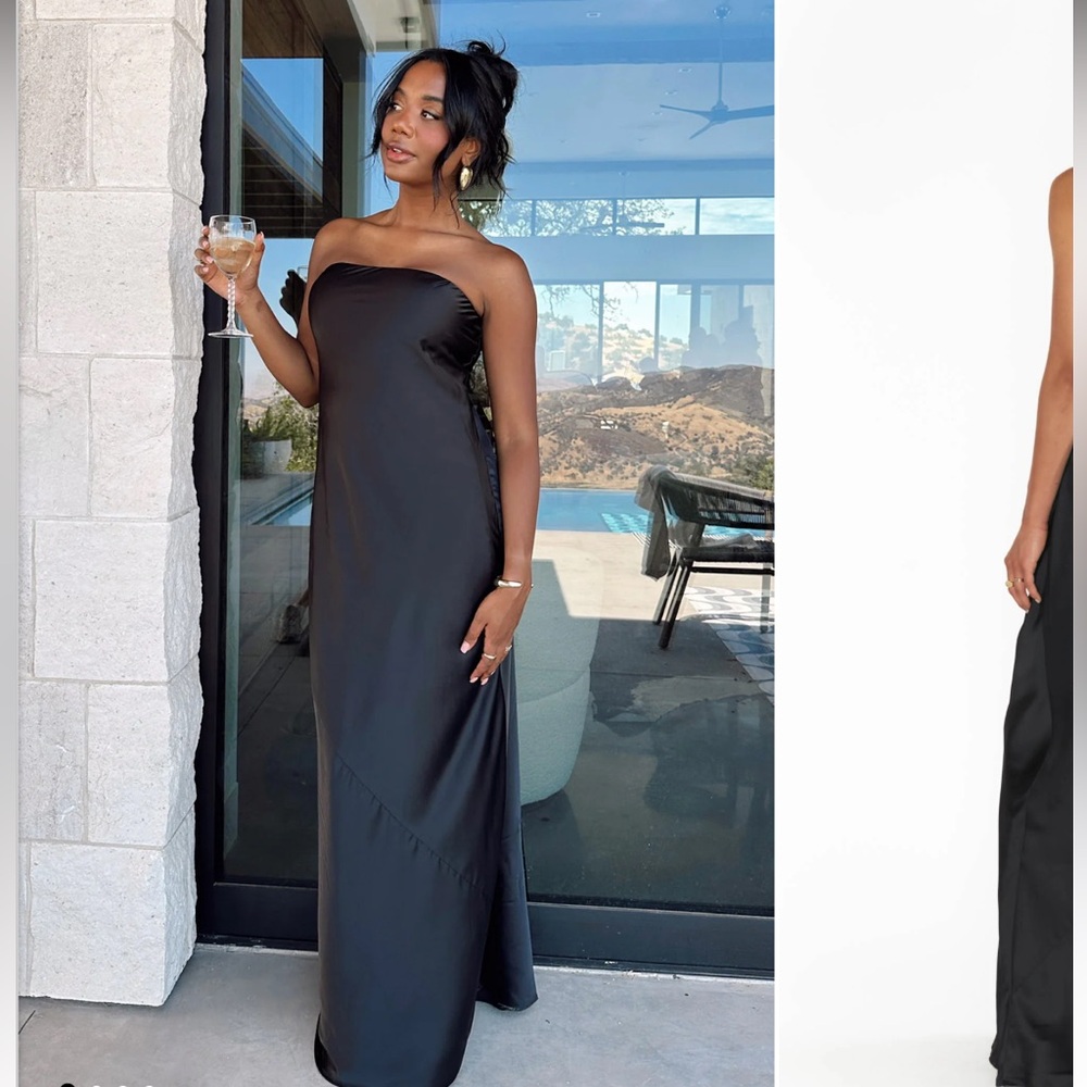 Show Me Your MuMu Black Strapless Dress